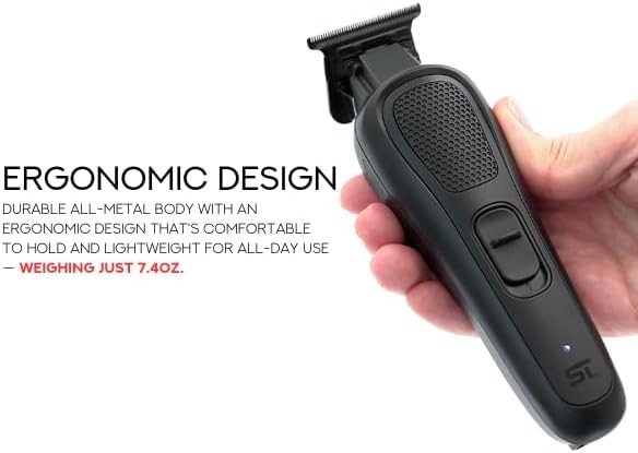 Supreme Trimmer Darkstar82 ST800 Metal Body Barber Trimmer – 9100 RPM, Black