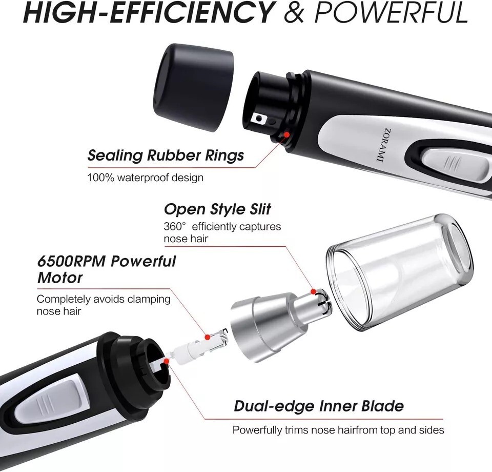 Ear and Nose Hair Trimmer Clipper – 2024 Professional Painless Eyebrow & Facial