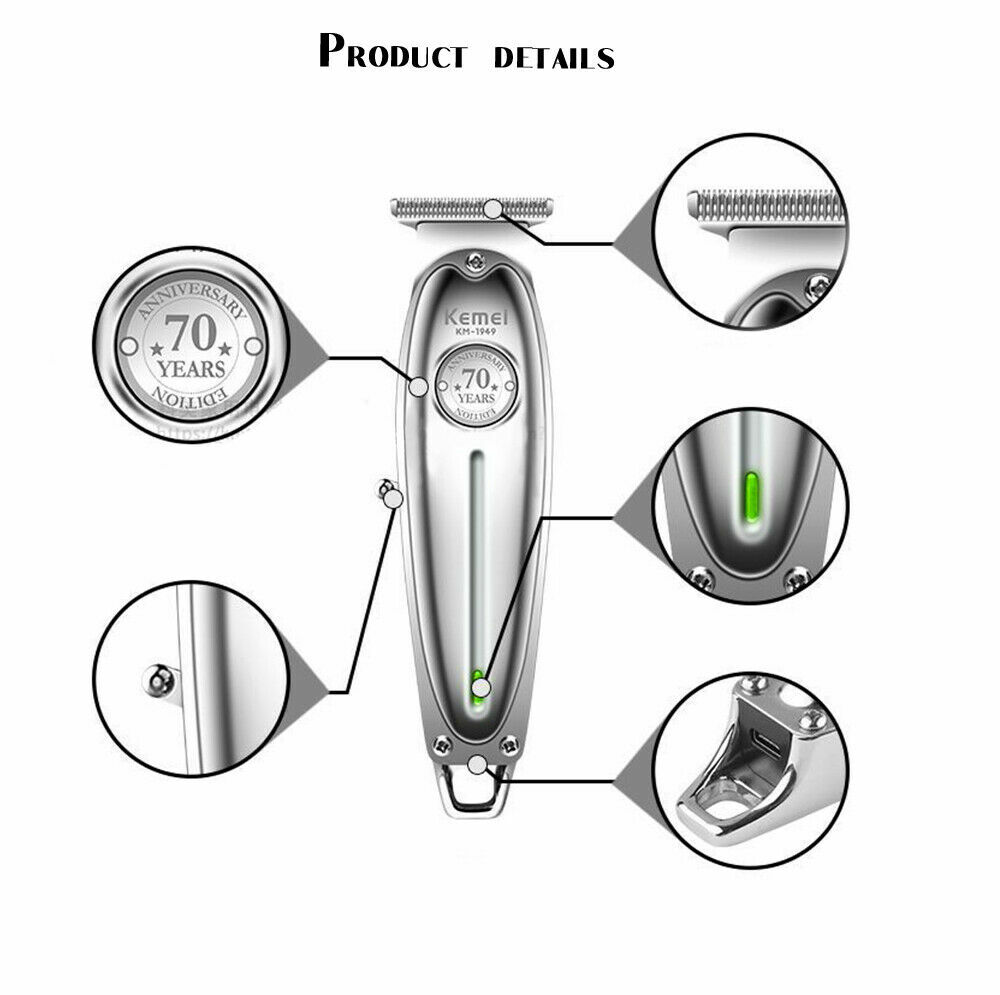 Kemei Professional Electric Hair Clipper Cordless Trimmer Hair Cutting Shaver
