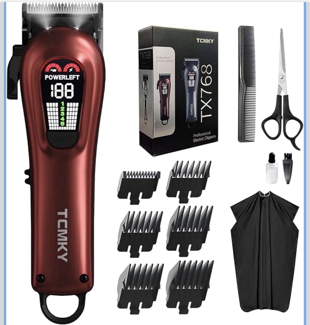 TCMKY Hair Clippers for Men Professional Clippers | Cordless&Corded Barber