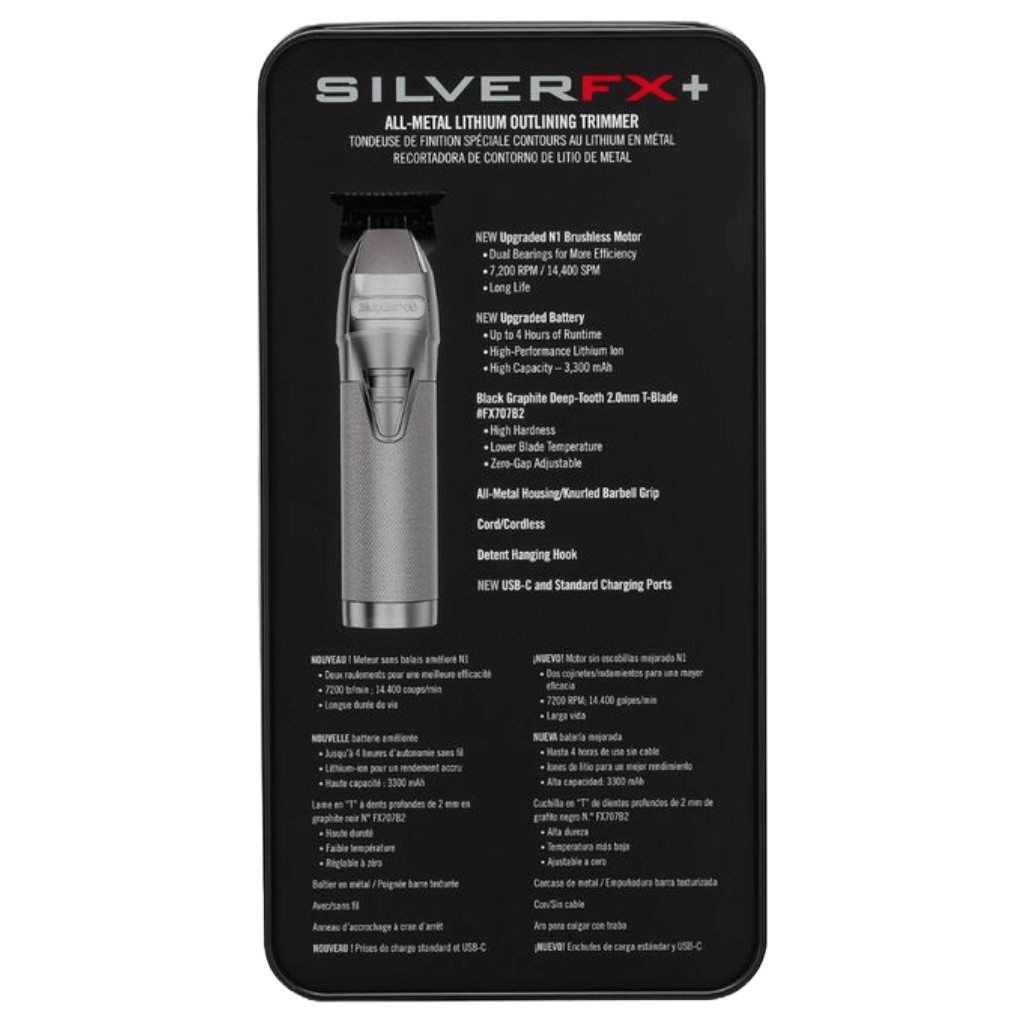 BaByliss PRO SILVERFX+ All-Metal Lithium Outlining Trimmer | FX787NS