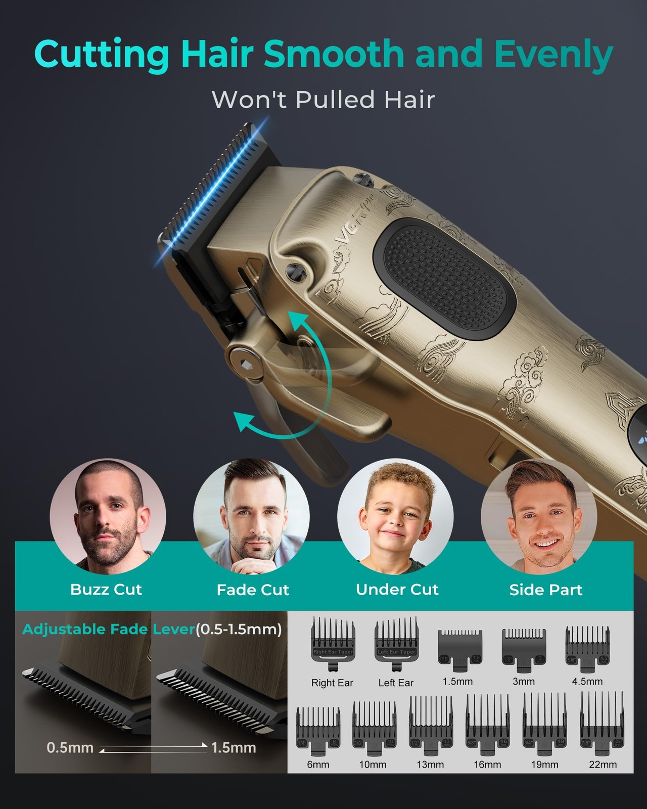 Professional Hair Clippers for Men Professional, Cordless & Corded Barber Clippe
