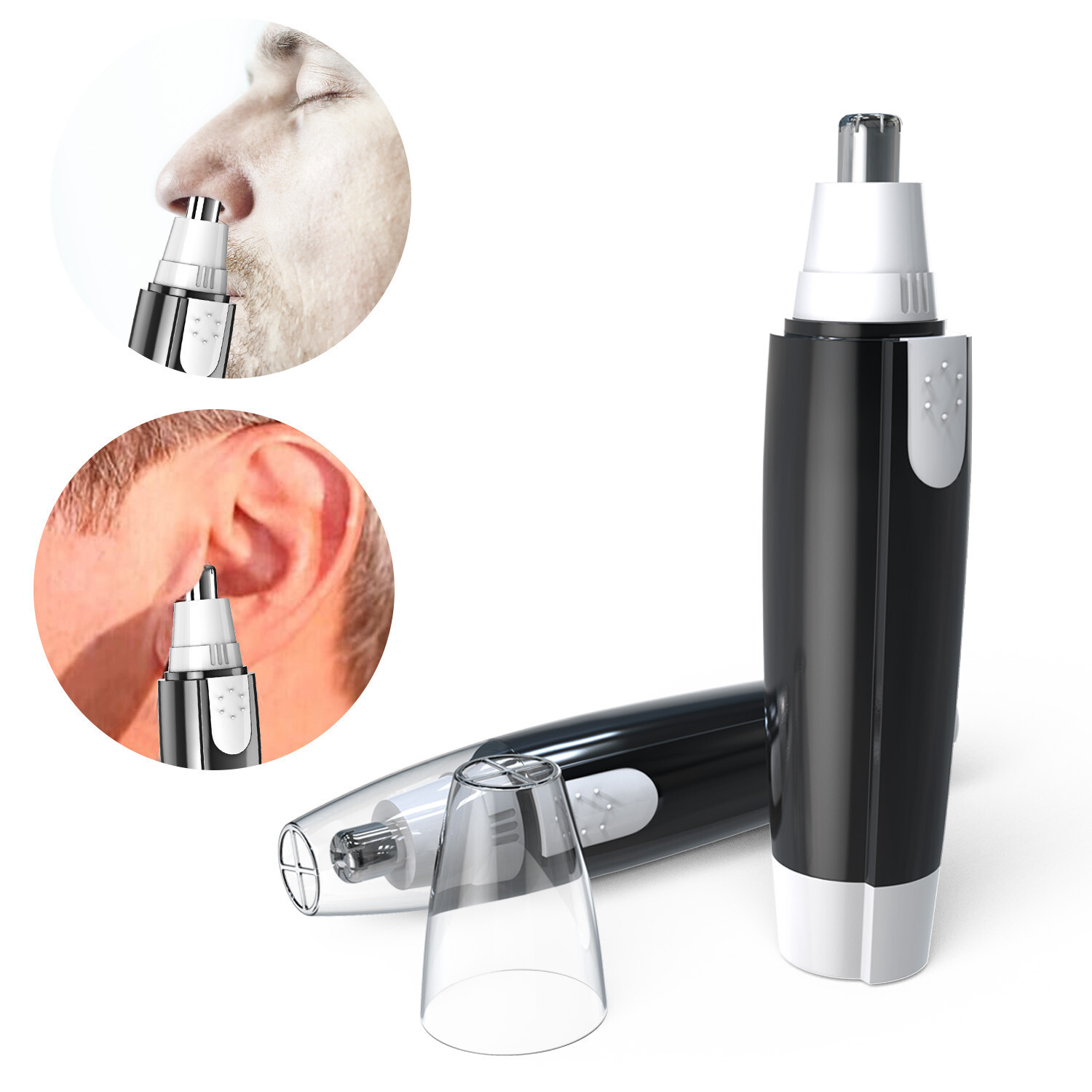 Hot Men Nose Ear Face Neck Eyebrow Hair Mustache Beard Trimmer Shaver Clipper