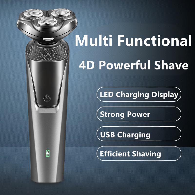 Electric Shaver Rechargeable Razor Wet Dry Nose Beard Trimmer For Men Waterproof