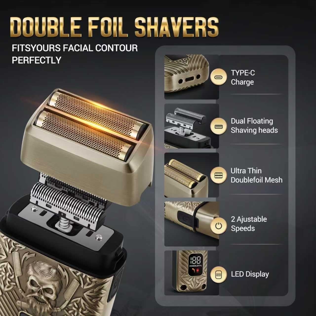 Hair Clippers Set for Men, Professional Hair Clippers, Beard Trimmer & Electric