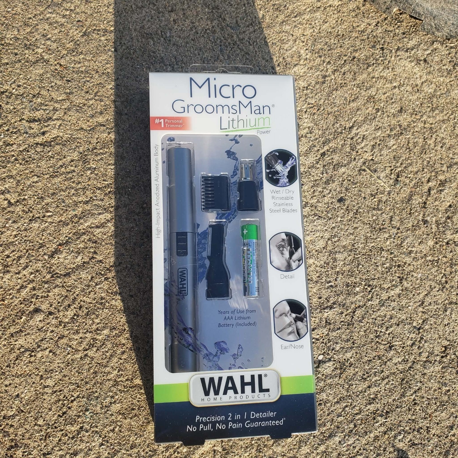 **** New wahl micro groomsman Lithium Eye Brow Nose Hair Trimmer
