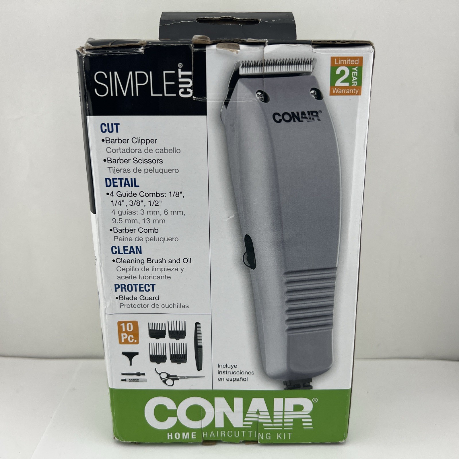 CONAIR Simple Cut 10 Piece Basic Home Haircut Kit HC90RGB – Free Shipping!