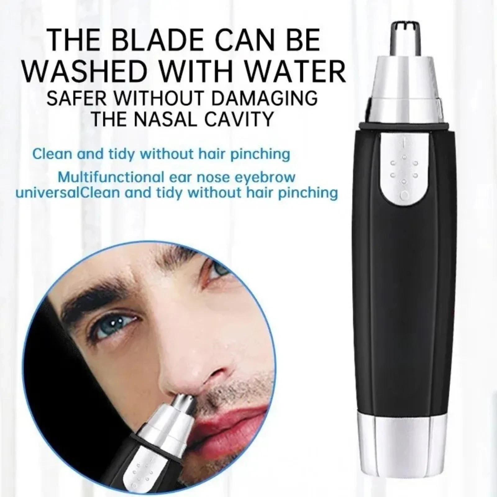 Electric Nose Ear Hair Trimmer Face Eyebrow Mustache Beard Shaver Clipper Unisex