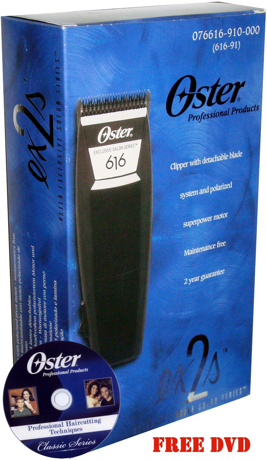 Oster Pivot 616 EX2S 220V Professional Clipper 2 Blades 76616-910 FREE DVD 84815