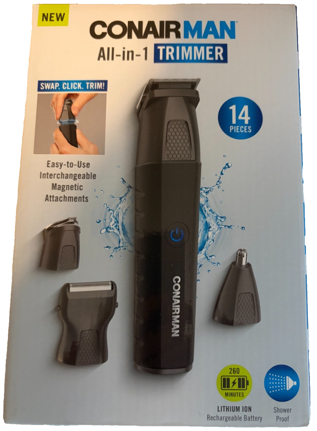 ConairMAN 14pc Waterproof Trimmer + FREE Scotch Porter Beard Wash Balm NEW