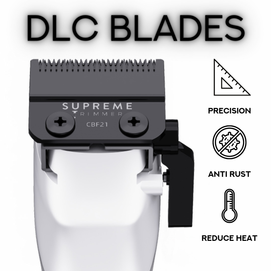 Supreme Trimmer DARKSTAR 72 DLC Fade Clipper w/ Magnetic Vector Motor | White
