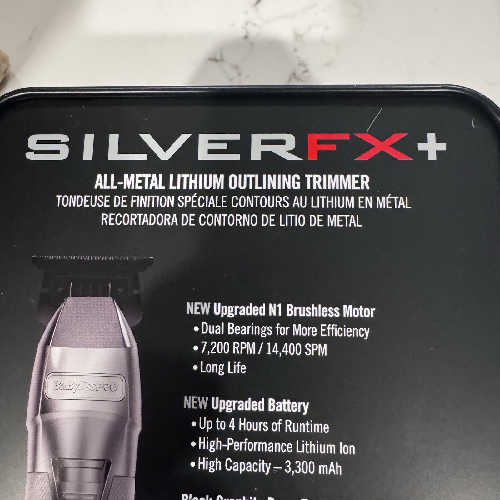 BaByliss Pro SilverFX+ Metal Lithium Outlining Trimmer