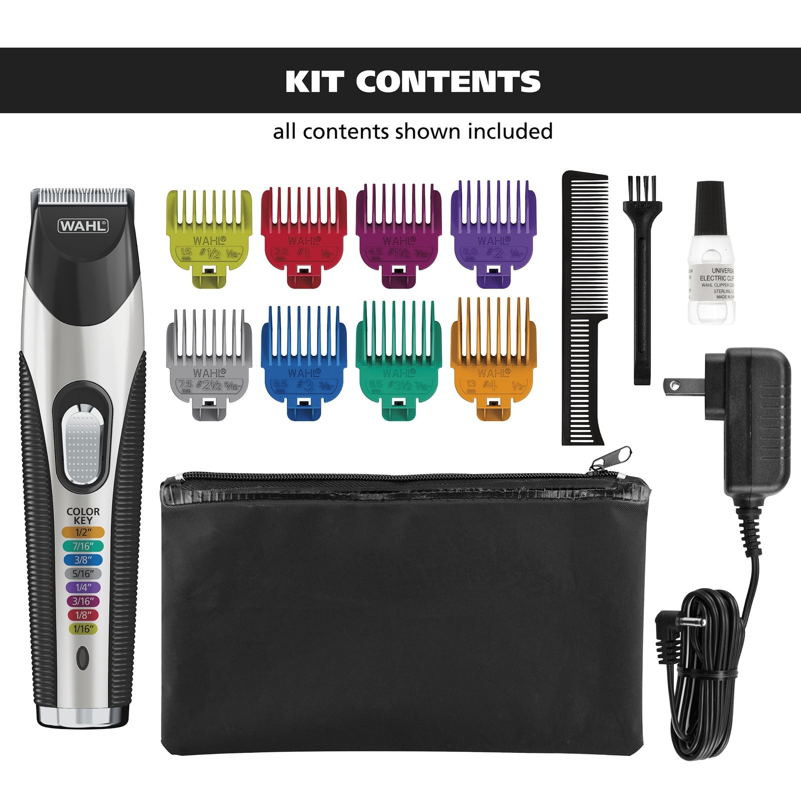 Wahl Color Pro Cord/Cordless Rechargeable Hair, Beard Trimmer for Men – 9891-100