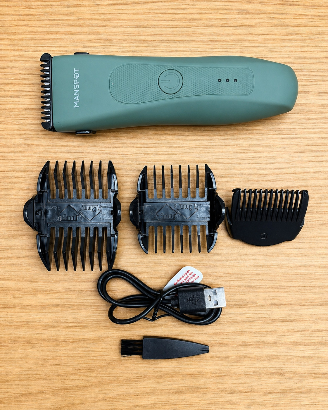 MANSPOT Man’s Premium Trimmer, Anti- Nick, Waterproof, Green