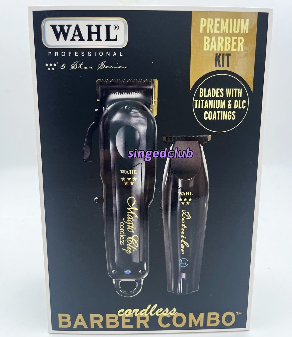 3025397 Wahl Cordless Barber Combo Black Magic Clip Clipper & Detailer Trimmer