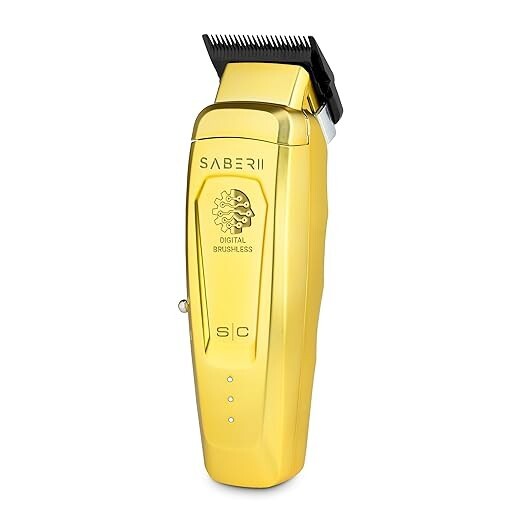 StyleCraft Saber ⅠⅠ Cordless Clipper w/Digital Brushless Motor Gold | SC617M
