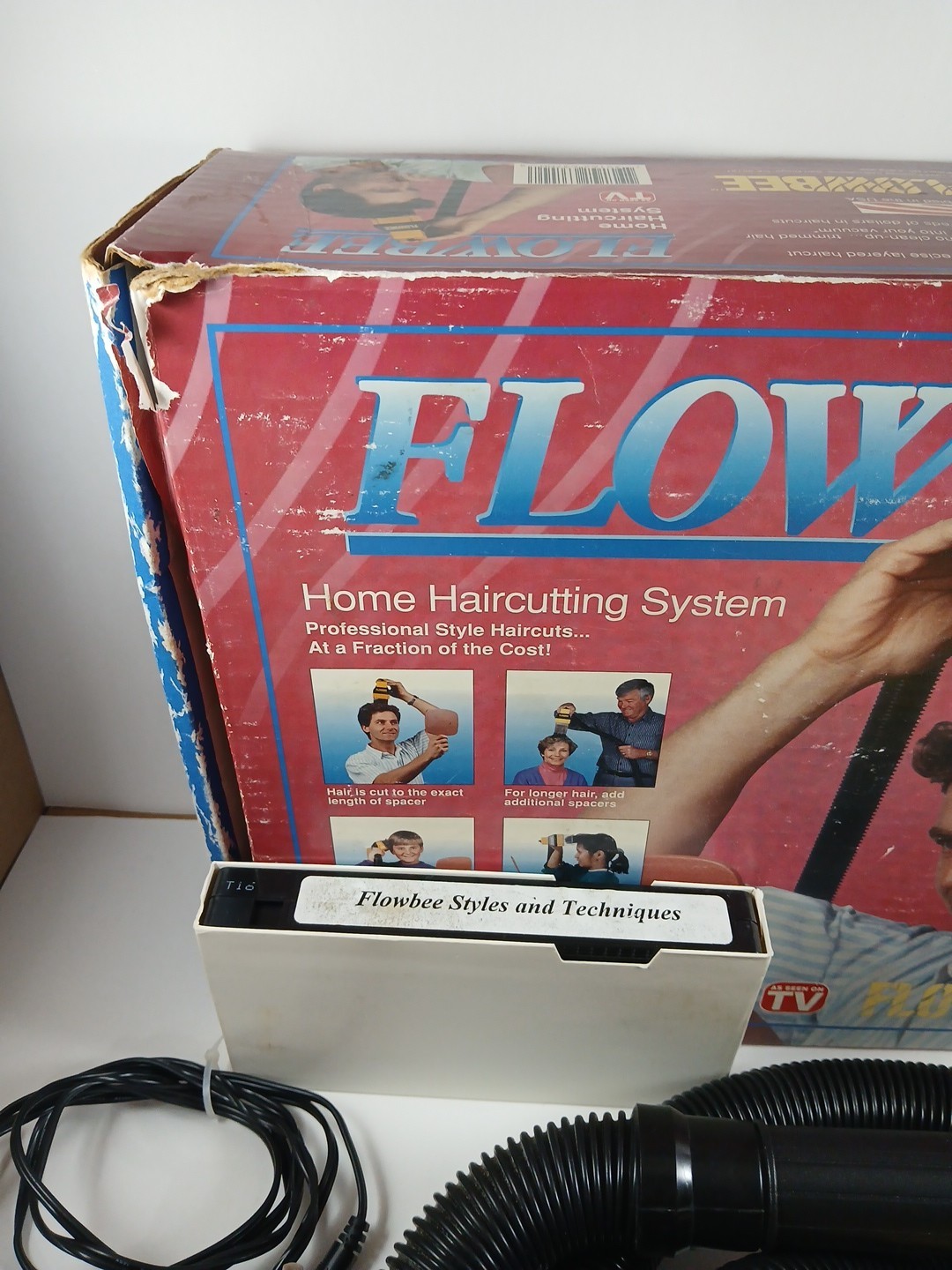 Flowbee Home Haircutting System W/ Box, VHS, And Accessories Tested