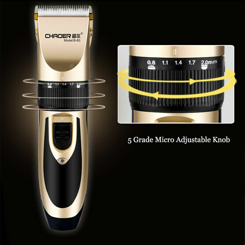 Rechargeable Electric Men Hair Clipper Shaver Trimmer Razor haircut Grooming Kit