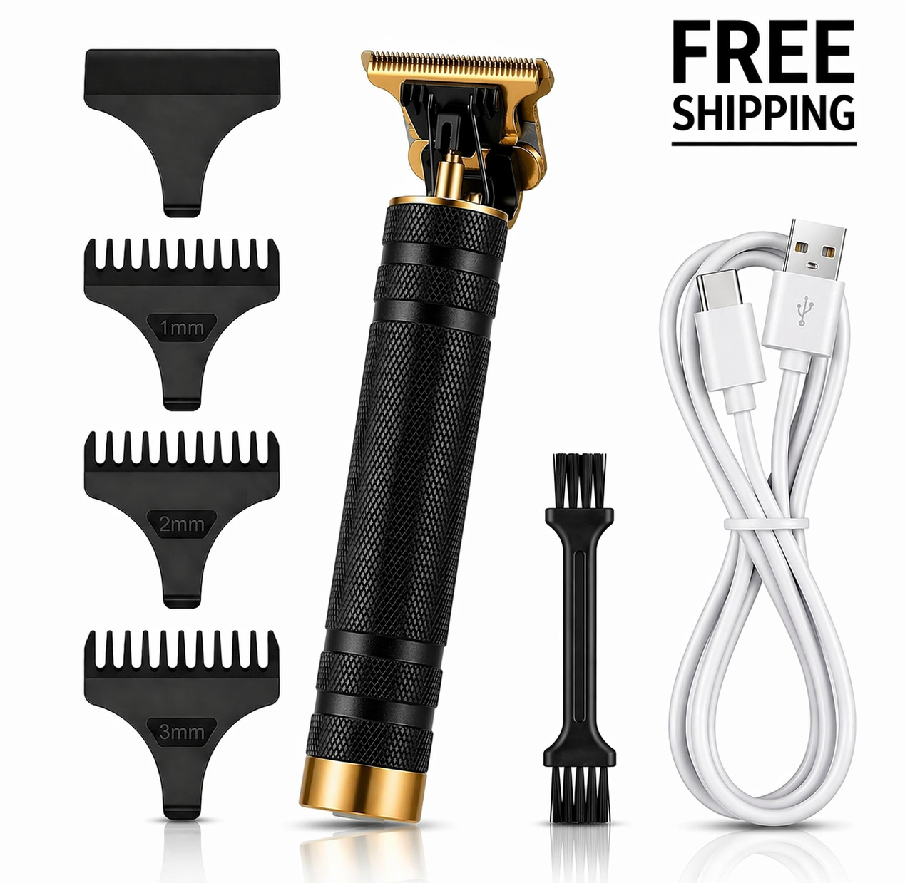 Vintage T9 Black Gold Beard & Hair Trimmer Cutter for Men – Professional