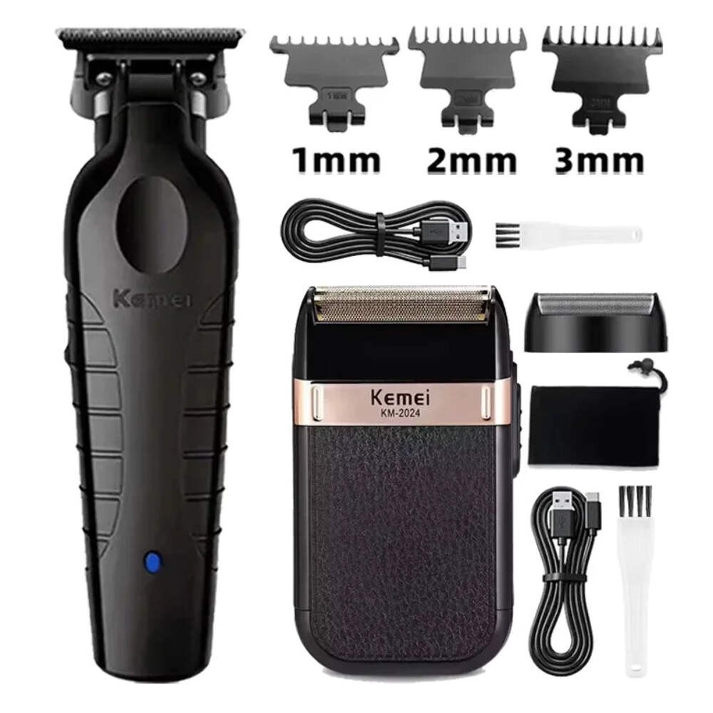 Kemei Professional Electric Cordless Hair Clipper & Beard Trimmer for Men Barber