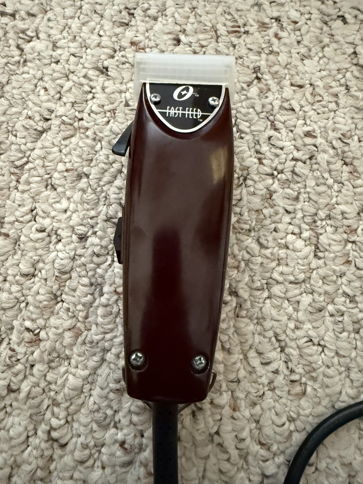 Oster Fast Feed Hair Clipper Adjustable Pivot Motor – Burgundy 12W with Guards