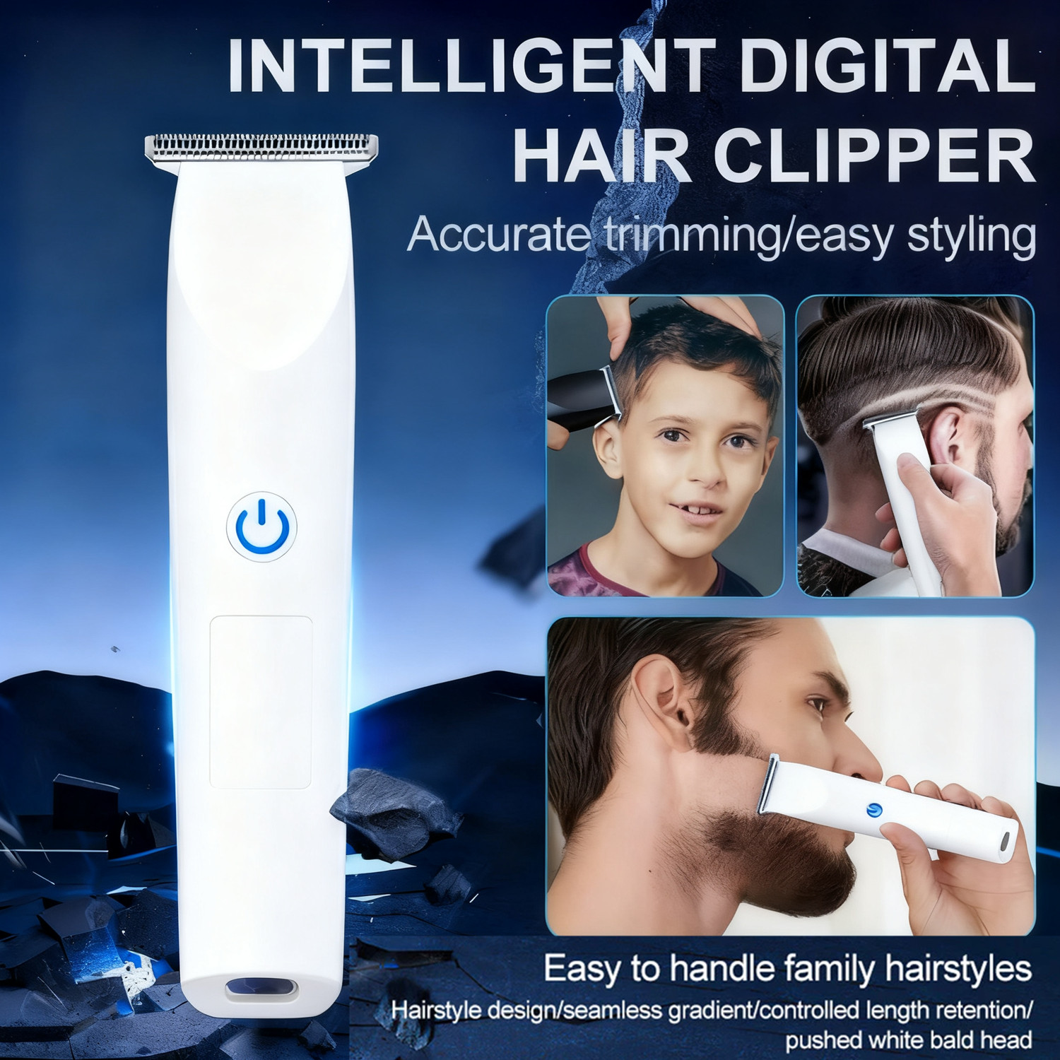 Cordless Beard Trimmer Hair Clippers Cutting Men Electric Barber Shaving Machine