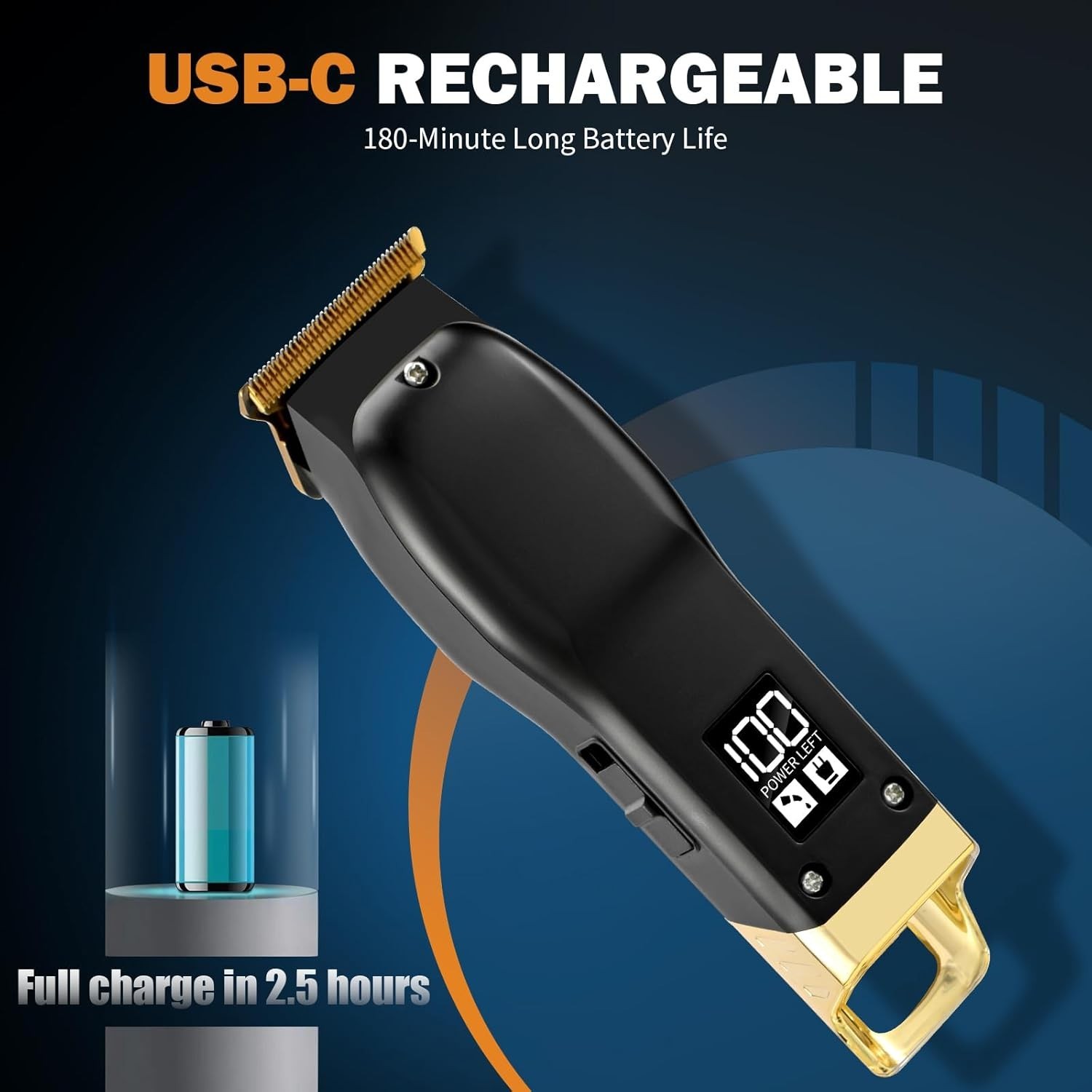 Beard Trimmer for Men – Rechargeable Men’s Hair Clippers & Razor, Cordless Ha…