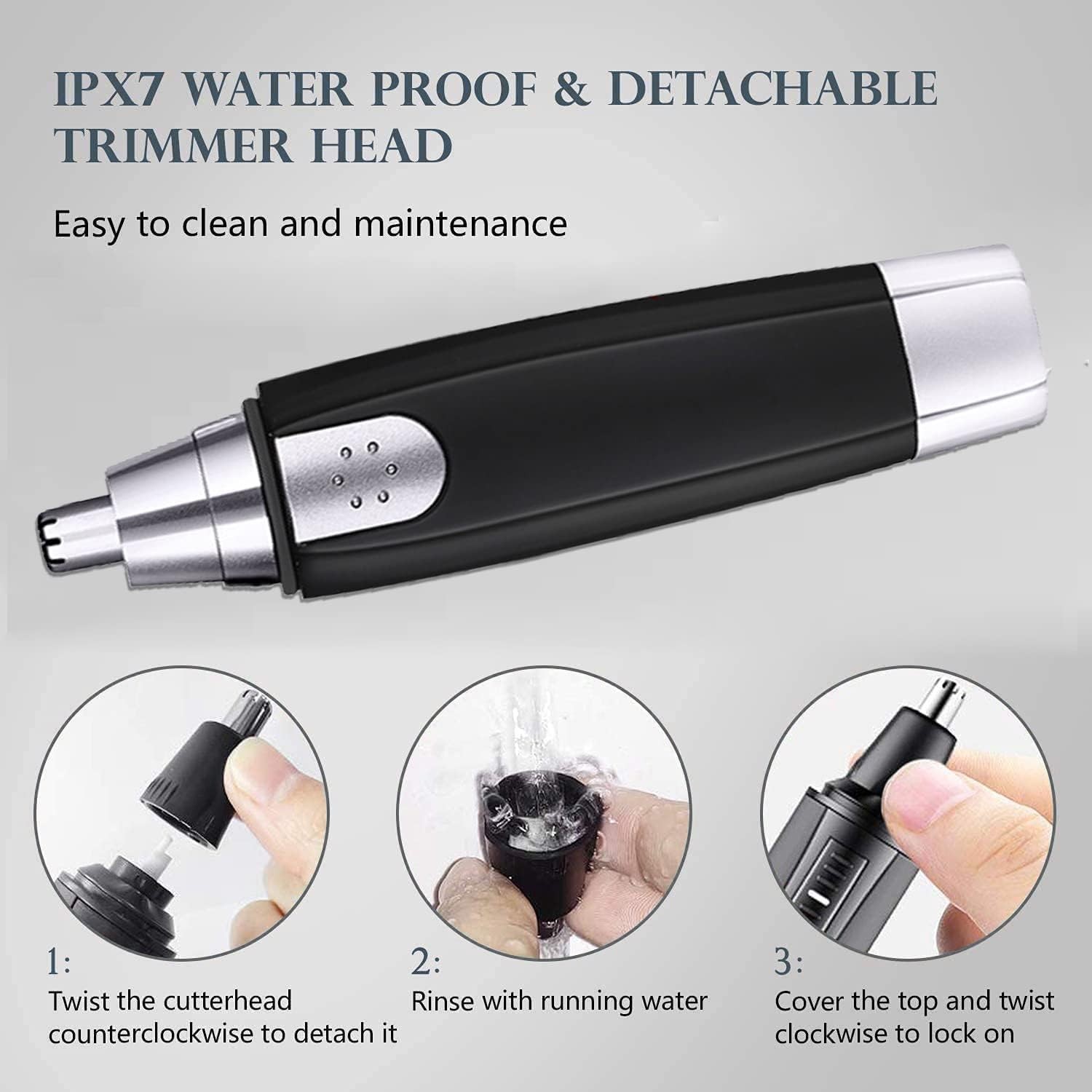 Electric Nose Hair Trimmer Shaver Ear Face Eyebrow Mustache Beard Shaver Clipper