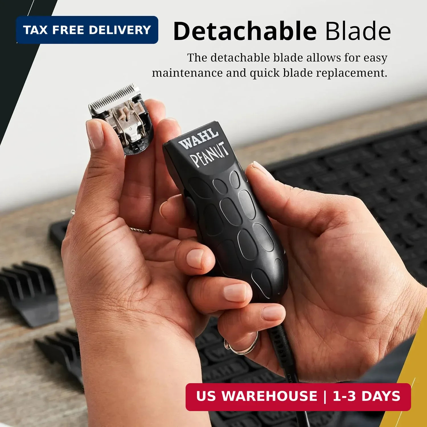 Wahl Professional Peanut Corded Clipper/Trimmer, Compact Rotary Motor | Lightwei