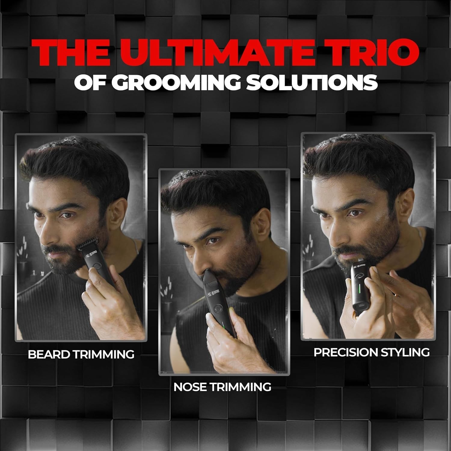 Beardo Ape-X Prime 3-in-1 Trimmer + Whisky Smoke 50ml Men Perfume,BDECB758,Black