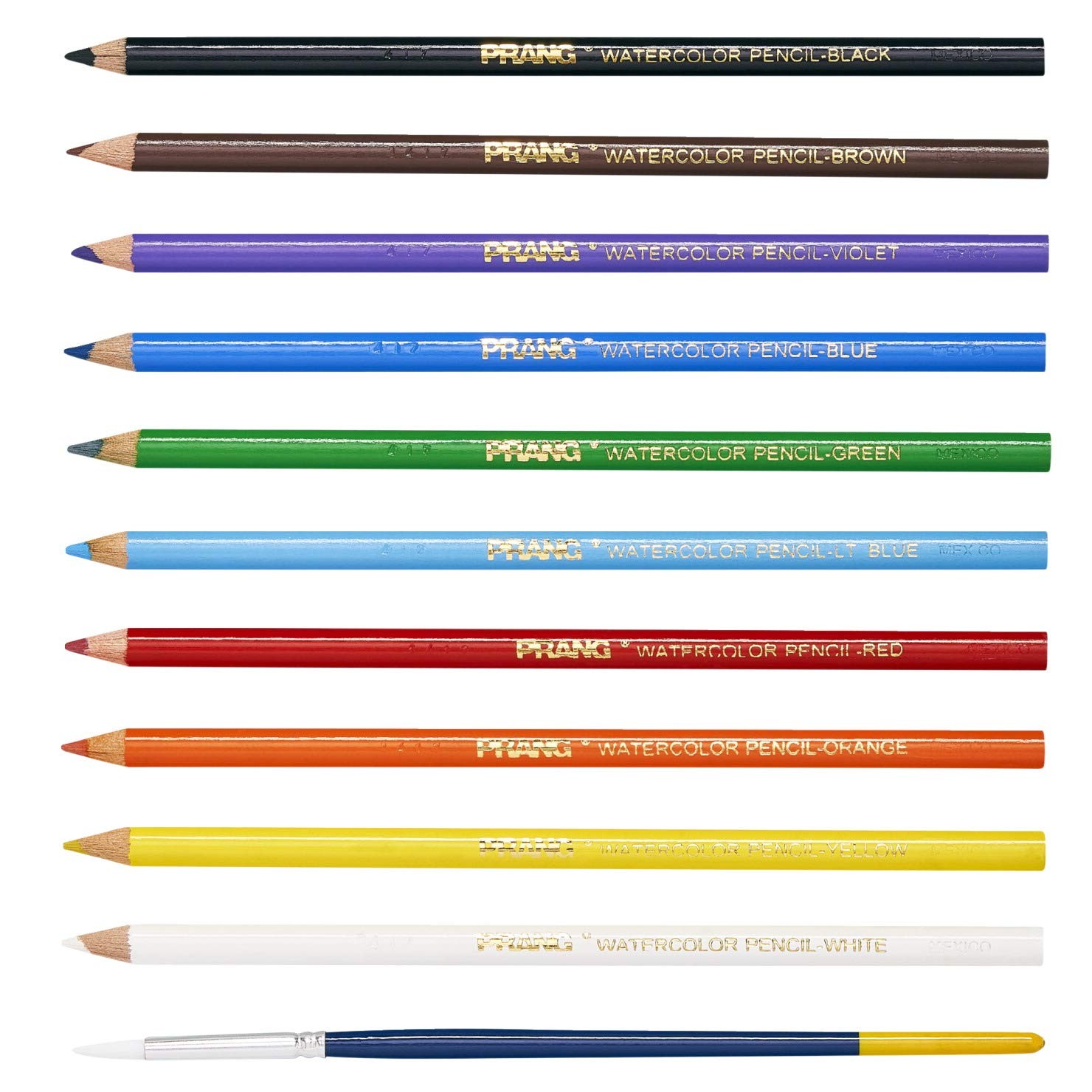 Prang Watercolor Colored Pencils, Includes 10 Count (Pack of 1), Multicolored