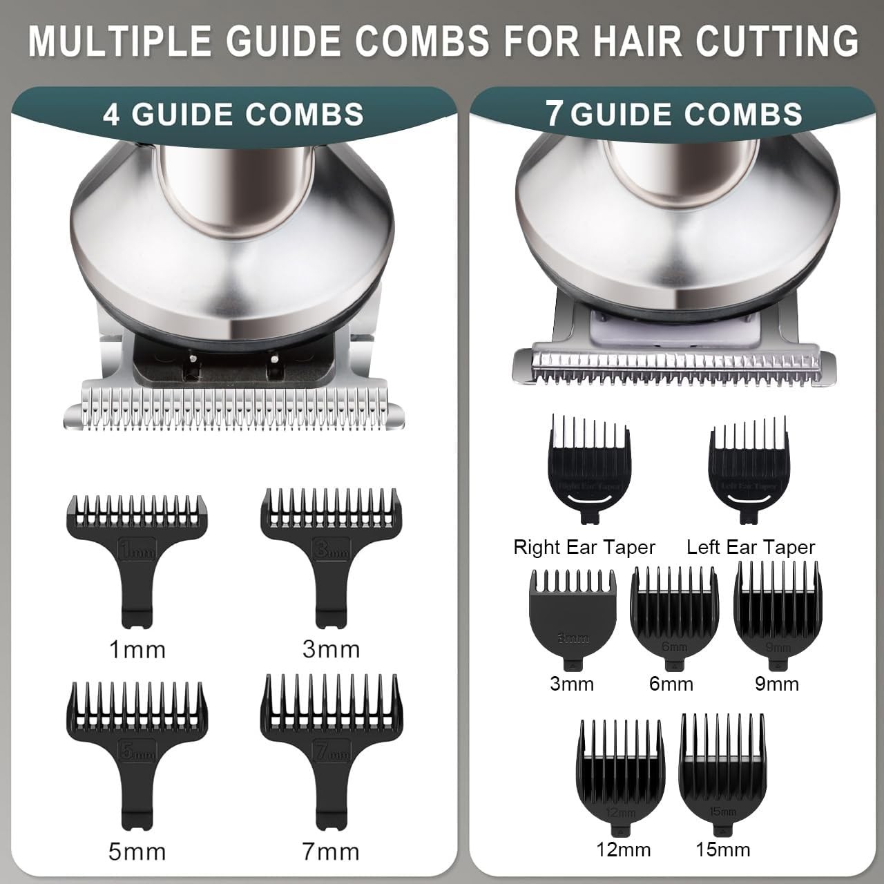 Hatteker 7-in-1 Beard Trimmer for Men, Waterproof Hair Clippers