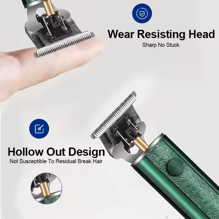 Resuxi JM307 Vintage Barber Rechargeable Hair Beard Clippers Electric Cordless