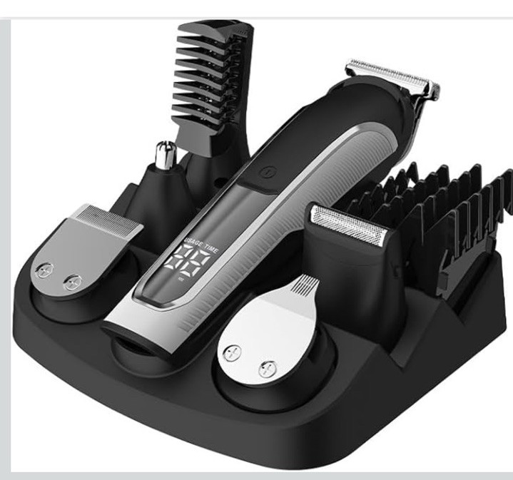 All in One Cordless Mens Beard Grooming Kit, IPX7 Washable Hair Clippers