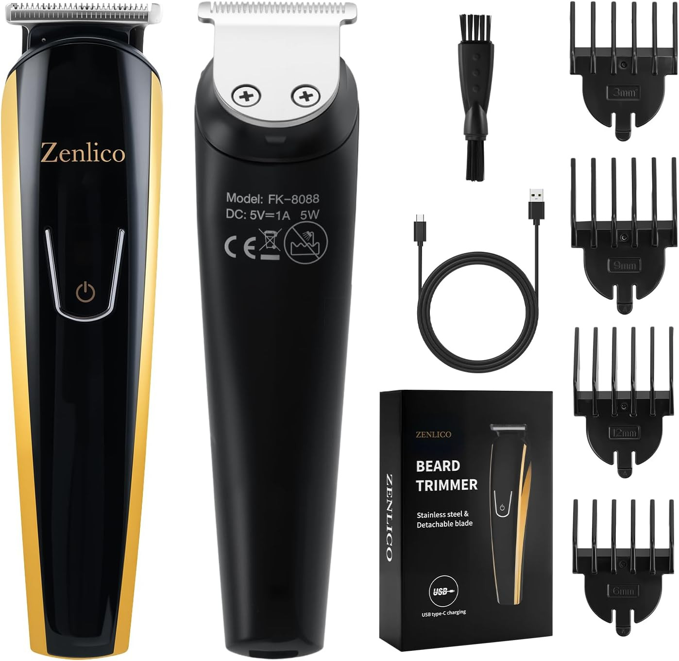 Beard Trimmer for Men, Rechargeable Men’S Hair Trimmer for Mustache, Electric Ra
