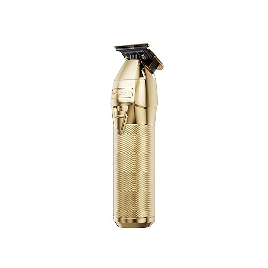 BaBylissPRO FXONE Gold Trimmer – DLC Titanium T-Blade, Interchangeable Battery
