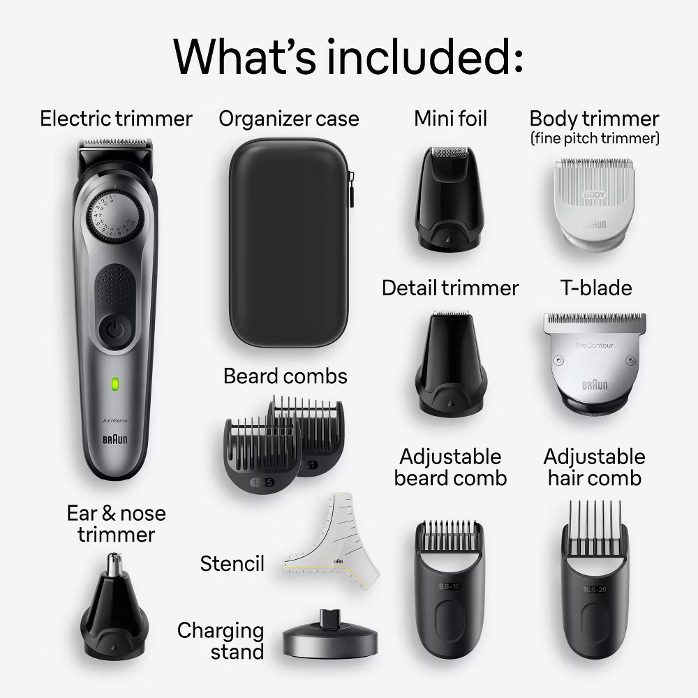 Braun Series 7 AiO7440 Rechargeable 12-in-1 Body, Beard & Hair Trimmer