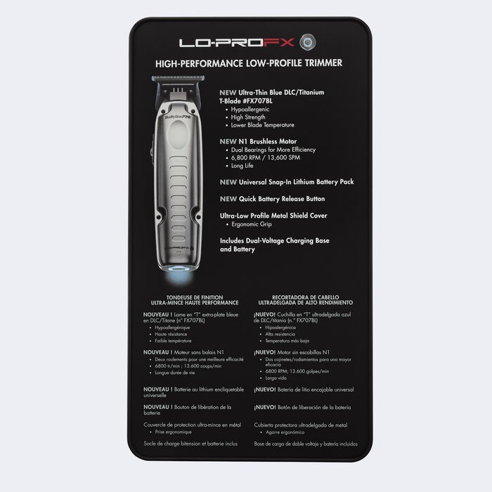 BaByliss PRO FXONE LO-PRO FX One GRAY Professional Cordless Trimmer FX729