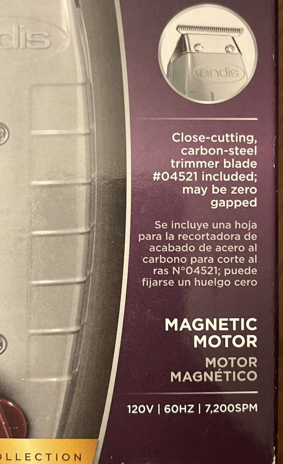 Andis T-Outliner Professional T-Blade Trimmer GTO Dry & Fading Corded #04710 VGC