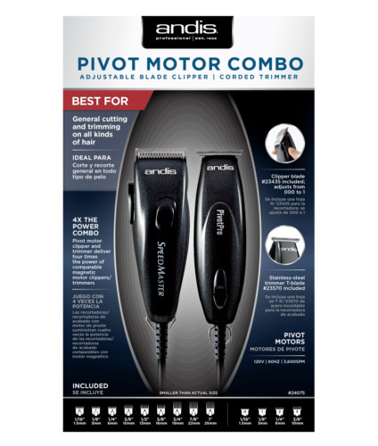 Andis Pivot Motor Combo_Adjustable_Blade Clipper & Trimmer_#24075*