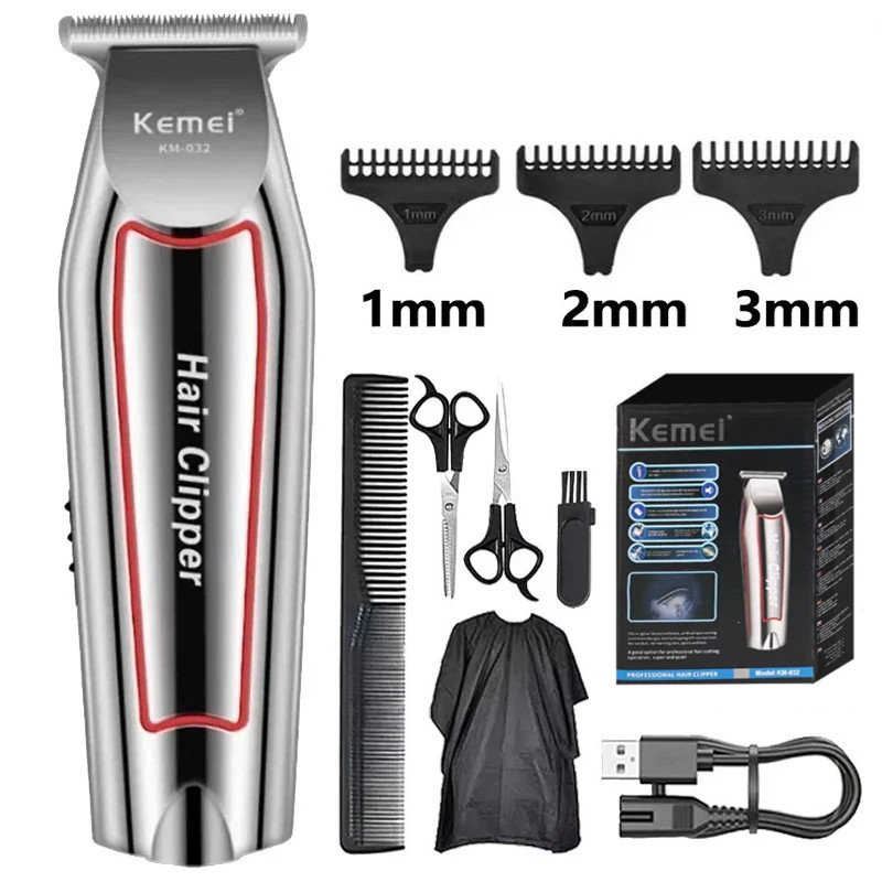 Kemei KM-032 Professional Hair Clipper Beard Trimmer Grooming Kit for Men