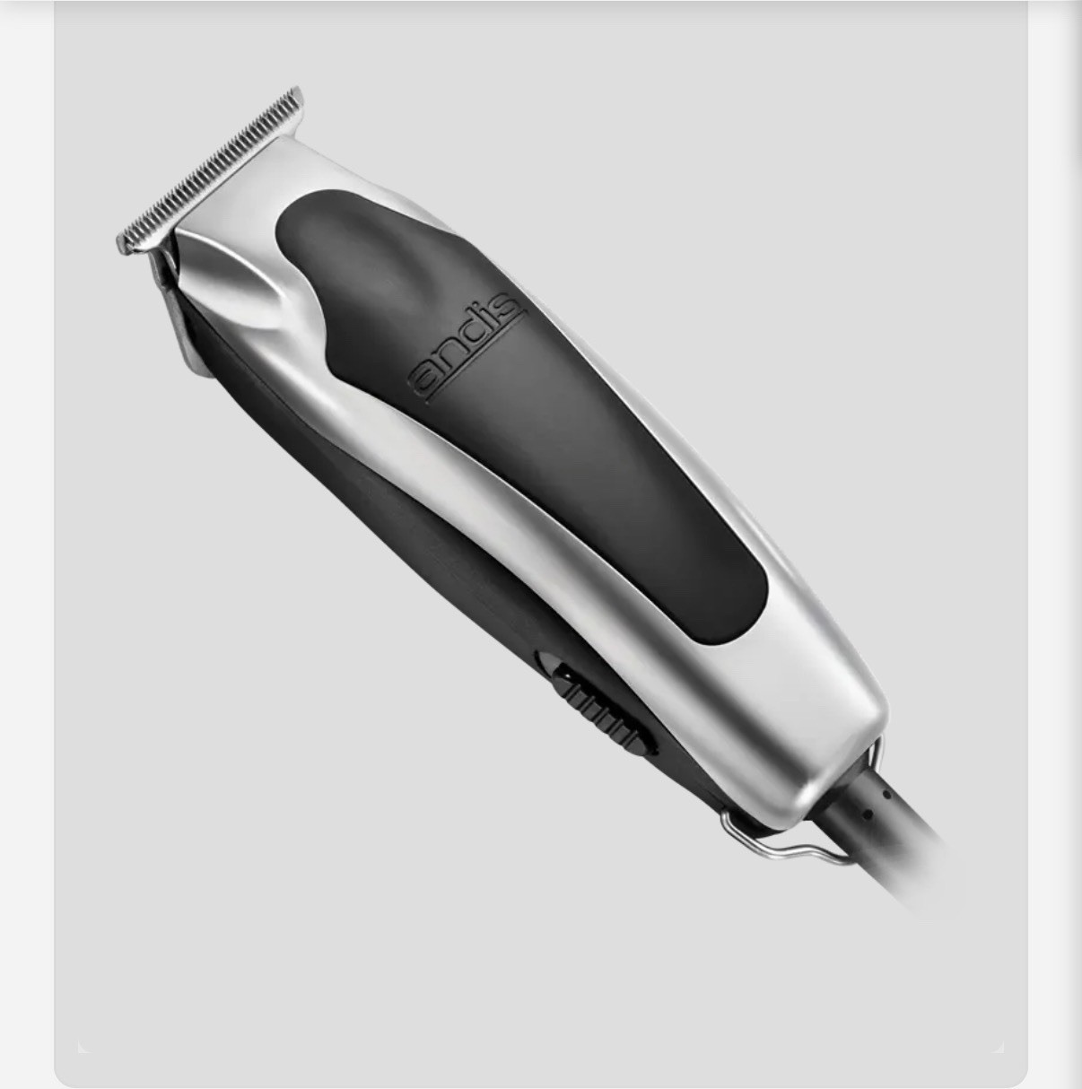 Andis SuperLiner Corded Rotary Trimmer Detachable T-Blade Silver/Black Face