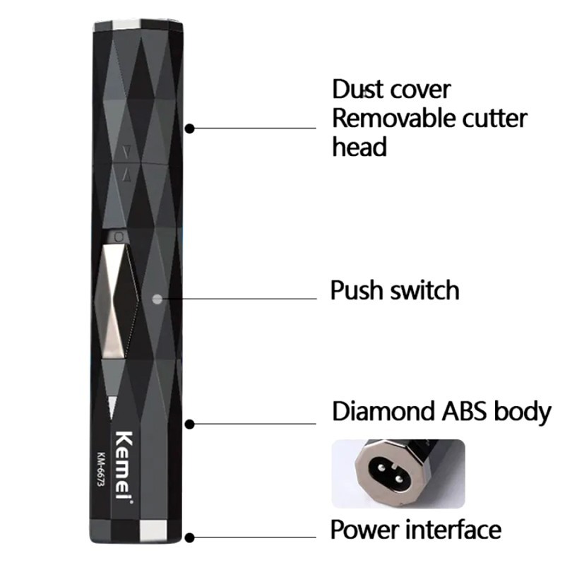 Ear and Nose Hair Trimmer with LED indicator USB Rechargeable Water Resistant