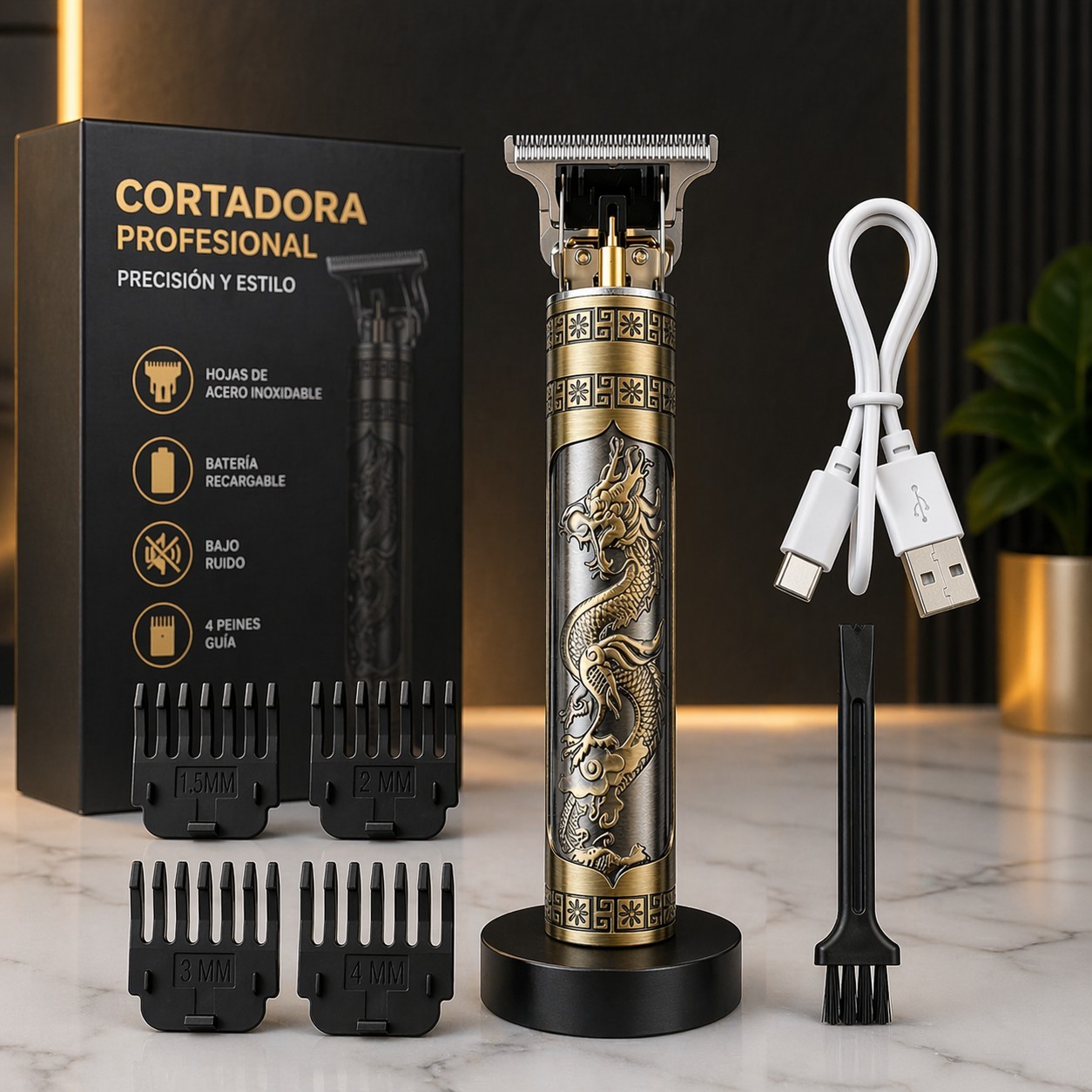 Vintage T9 Barbeador Dragon Beard Hair Trimmer Cutter Machine for Men