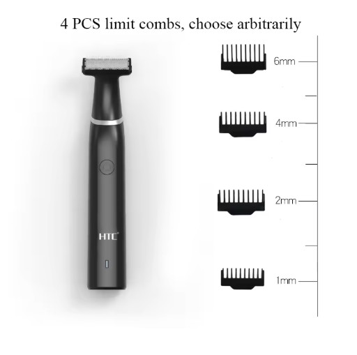 HTC Men’s Electric Body & Groin Hair Trimmer – Rechargeable Pubic Grooming Shave