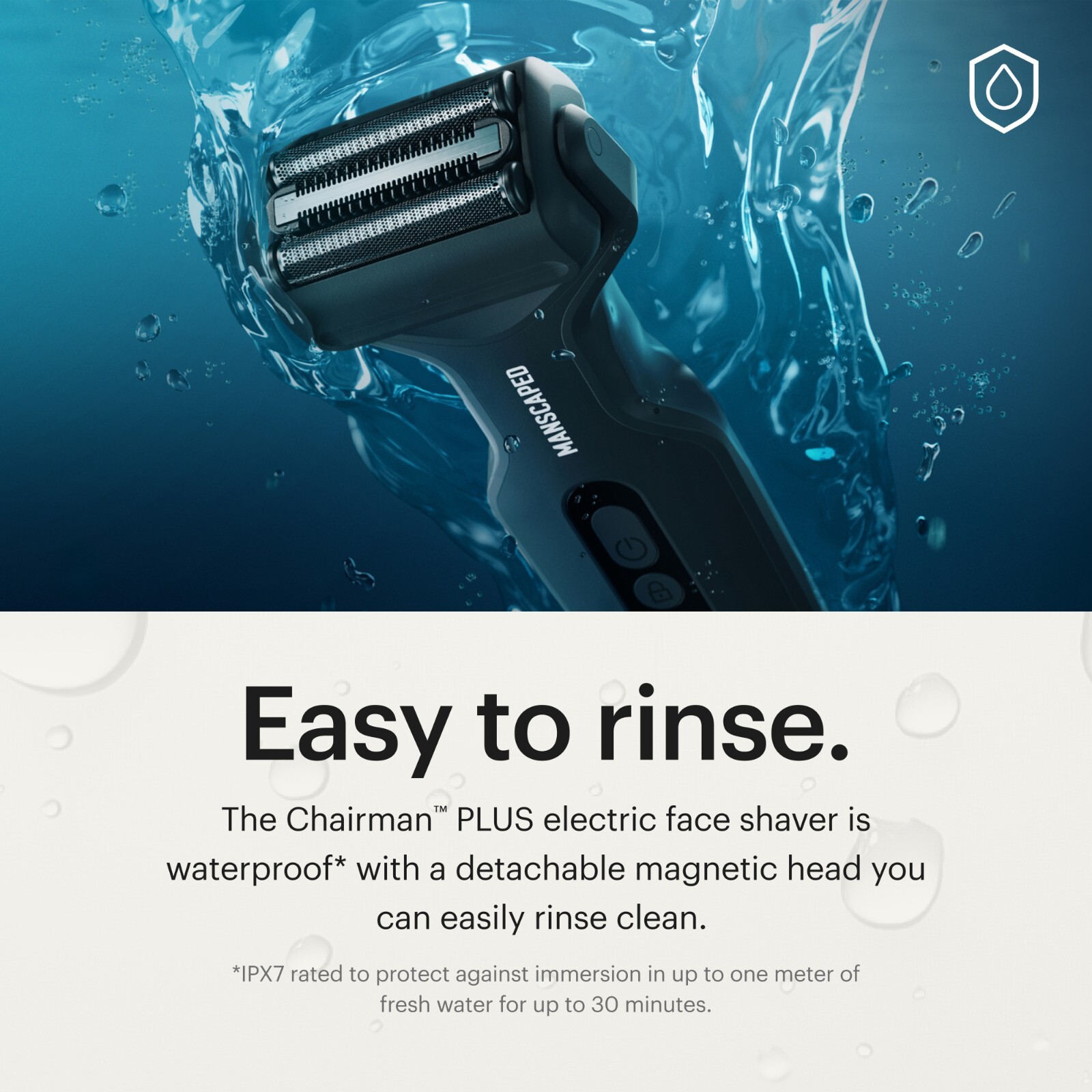 MANSCAPED® The Chairman™ PLUS Men’s Foil Face Shaver -Two Interchangeable Blades