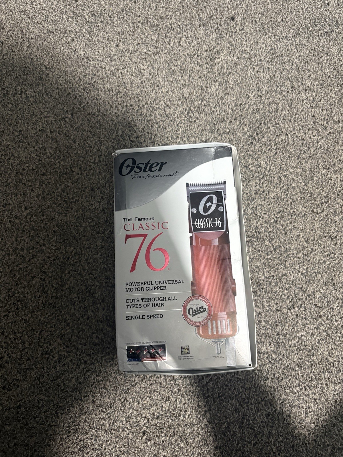 Oster Classic 76 Red Hair Clipper Single Speed Universal Motor #000/#1