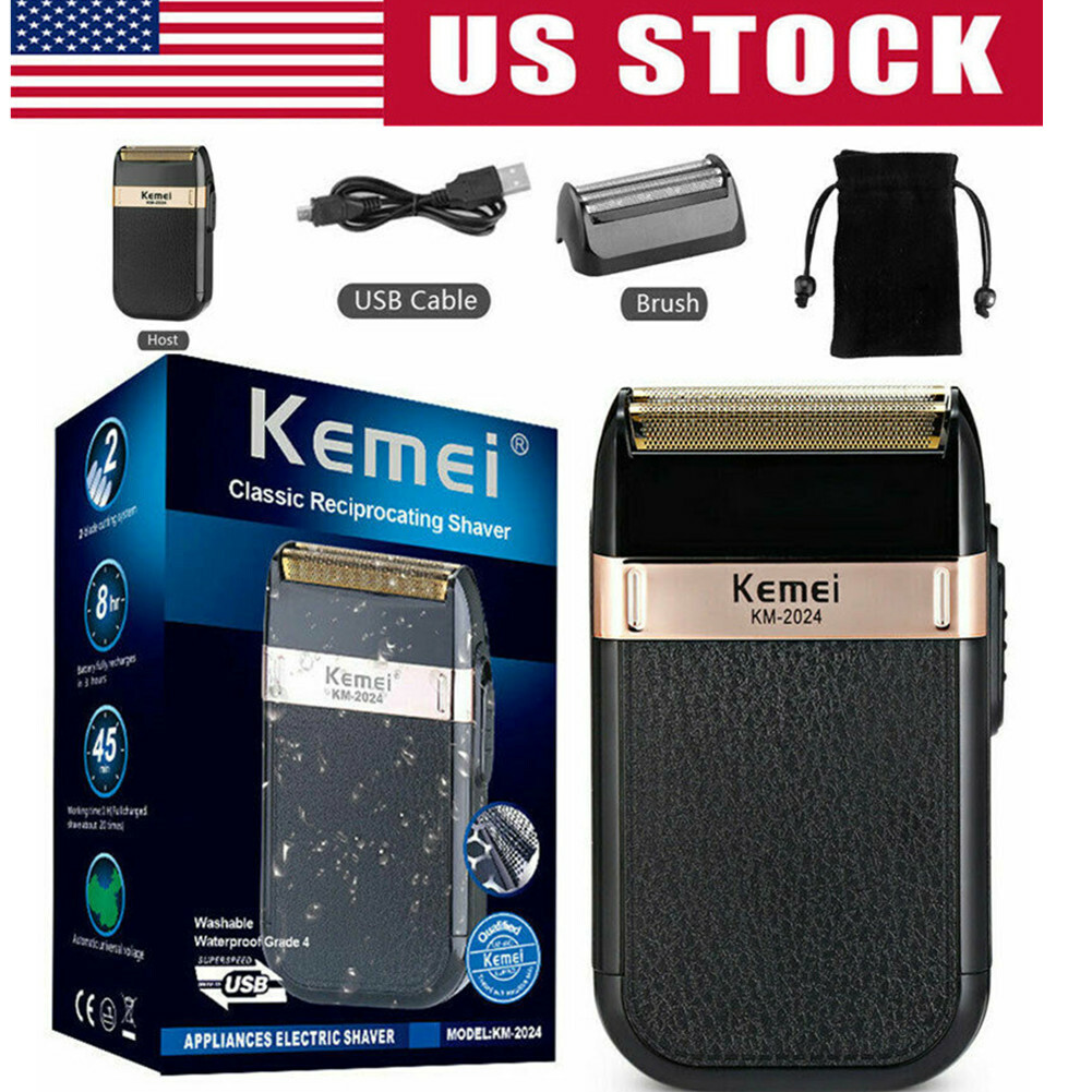 Men Shaver Trimmer Razor USB Electric Rechargeable Shaving Machine Twin Blade US