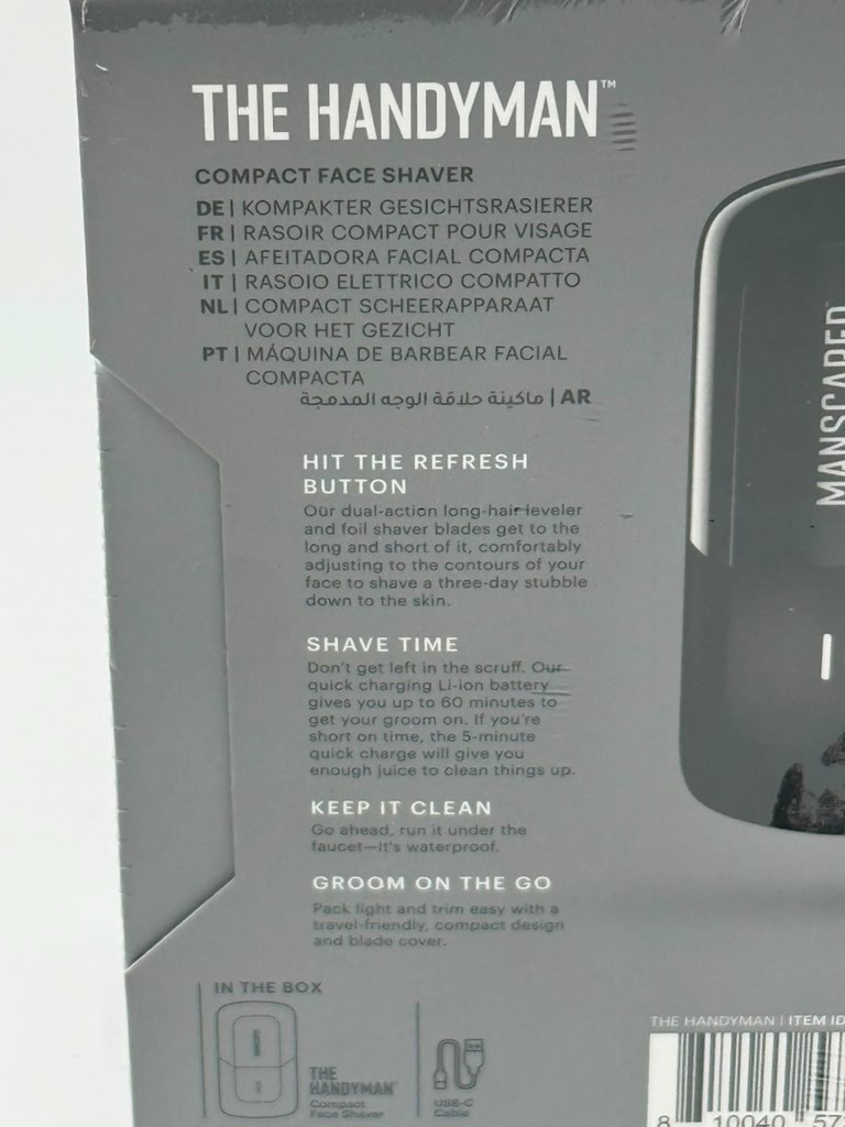 MANSCAPED The Handyman Compact Electric Foil Face Shaver Men’s Travel Razor