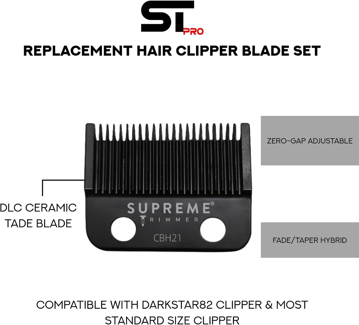 Supreme Trimmer Darkstar82 Clipper & Hair Trimmer Set w Vector Motor | Green